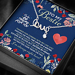 To My Bestie I'll Be There For You Thanks For Coming Into My Life Scripted Love Necklace