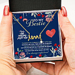 To My Bestie I'll Be There For You Thanks For Coming Into My Life Scripted Love Necklace