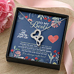 To My Bestie I'll Be There For You Thanks For Coming Into My Life Double Hearts Necklace