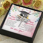 Dear Daughter Your Future Is Bright Happy Graduation We Always Believed In You Dragonfly Necklace