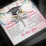 Dear Daughter Your Future Is Bright Happy Graduation We Always Believed In You Dragonfly Necklace