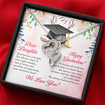 Dear Daughter Your Future Is Bright Happy Graduation We Always Believed In You Double Hearts Necklace Dear Daughter Your Future Is Bright Happy Graduation We Always Believed In You Double Hearts Necklace