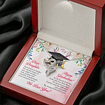 Dear Daughter Your Future Is Bright Happy Graduation We Always Believed In You Double Hearts Necklace Dear Daughter Your Future Is Bright Happy Graduation We Always Believed In You Double Hearts Necklace
