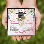 Dear Granddaughter Your Future Is Bright Happy Graduation We Always Believed In You Forever Love Pendant Necklace