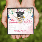 Dear Granddaughter Your Future Is Bright Happy Graduation We Always Believed In You Interlocking Hearts Pendant Necklace
