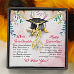 Dear Granddaughter Your Future Is Bright Happy Graduation We Always Believed In You Giraffe Necklace
