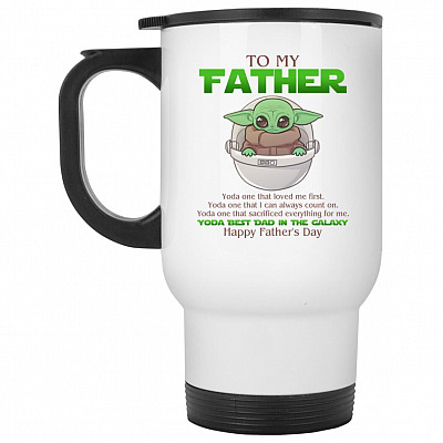14 oz. White Travel Mug