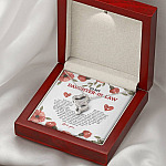 To My Daughter In Law We Both Love The Same Man I Will Forever Love You Double Hearts Necklace