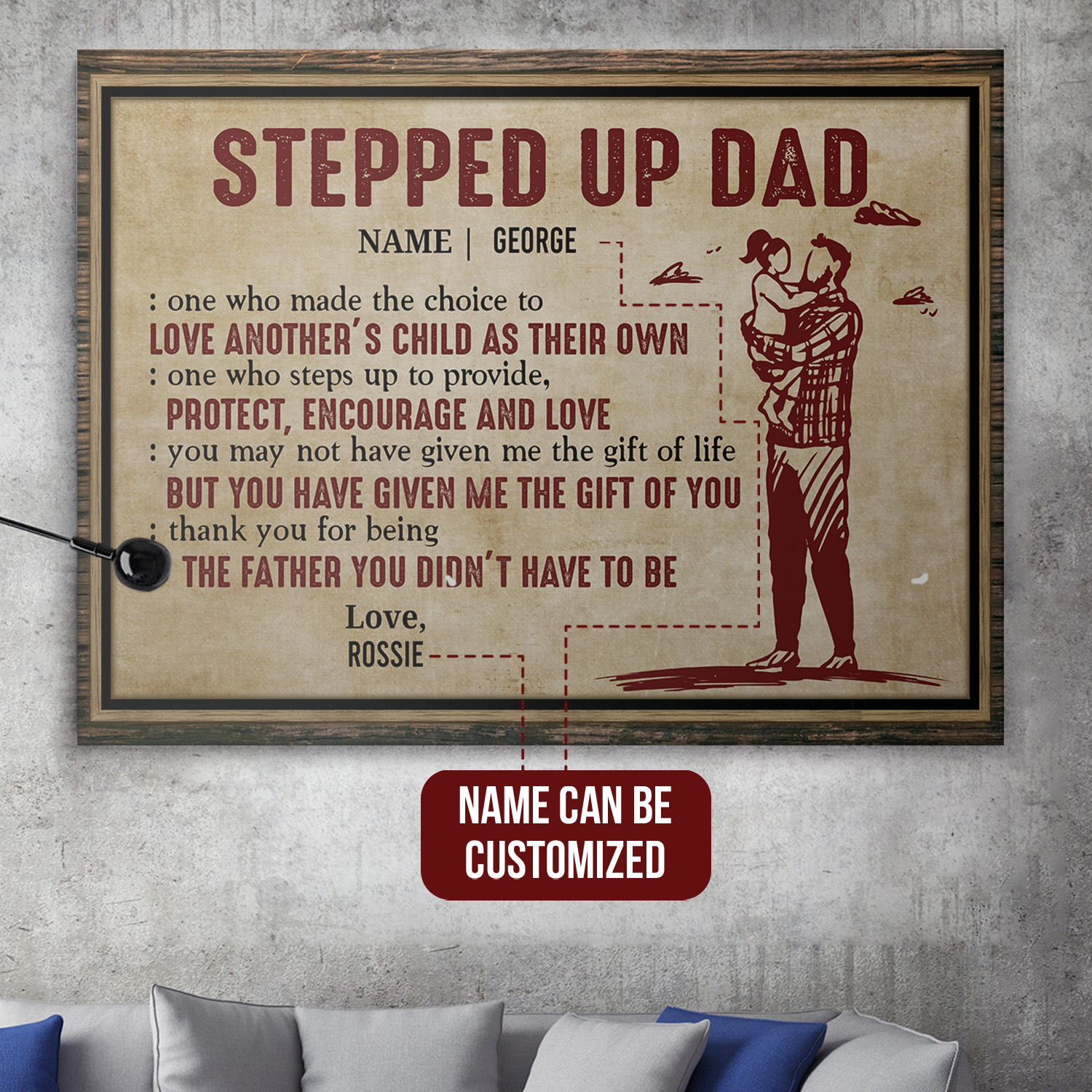 mock up poster with vintage hipster loft interior background, 3D