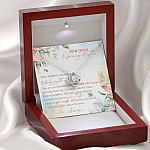 To A Truly Inspiring Fighter You Aren't Alone Nobody Fights Alone Cancer Patient Gift Love Knot Necklace