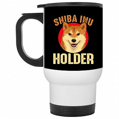 14 oz. White Travel Mug