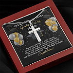 Personalized She Believed She Could So She Did Artisan Crafted Cross Necklace