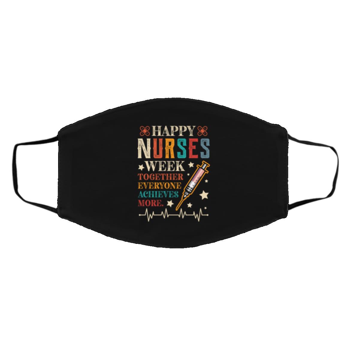 Nurse Gift Ideas Happy Mask, White, Cloth Face Cover – Medium/Large Nurse Gift Ideas Happy Mask, White, Cloth Face Cover – Medium/Large