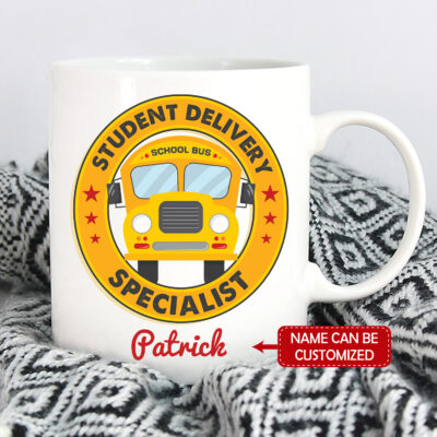 Alternative view of Personalized School Bus Driver Gift Student Delivery Specialist Coffee Mug - Beer Stein - Water Bottle