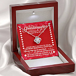 To My Granddaughter Someday When the Pages of My Life End Love Knot Necklace