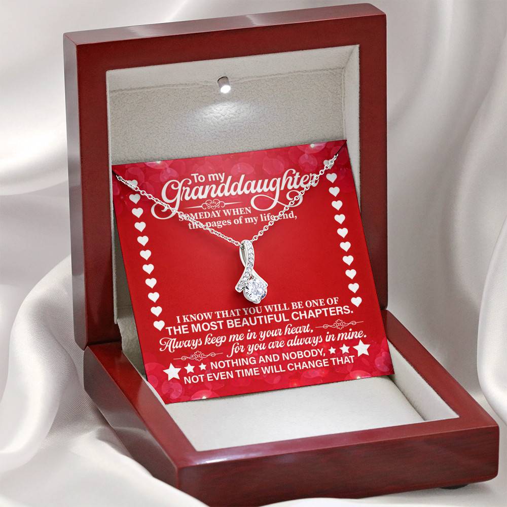 To My Granddaughter Someday When the Pages of My Life End Alluring Beauty Necklace