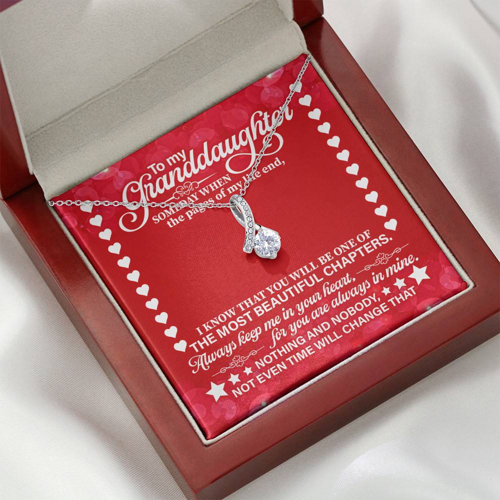 To My Granddaughter Someday When the Pages of My Life End Alluring Beauty Necklace
