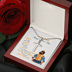 To My Dad Happy Father's Day so Much of Me Is Made from What I Learned From You Artisan Crafted Cross Necklace