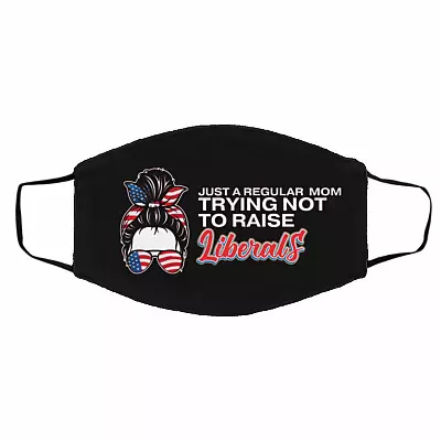 mom mask, Black, Cloth Face Cover – Medium/Large
