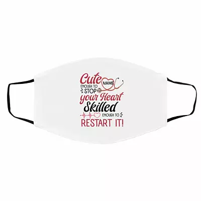 Nurses Week Gift, White, Cloth Face Cover – Medium/Large