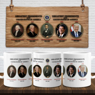 Greatest Presidents of the United States Ceramic Coffee Mug - Water Bottle - President Donald Trump Mug