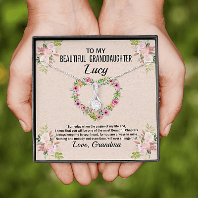 Personalized To My Beautiful Granddaughter Alluring Pendant Necklace
