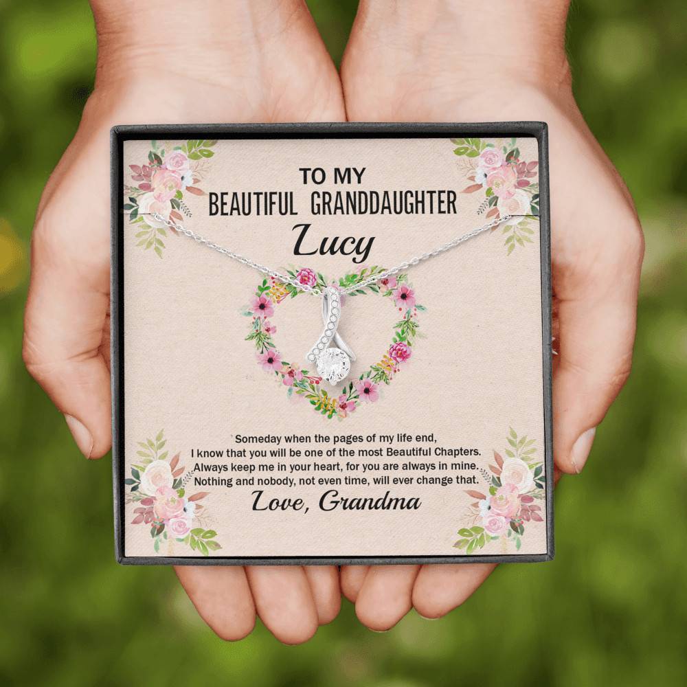 Personalized To My Beautiful Granddaughter Alluring Pendant Necklace