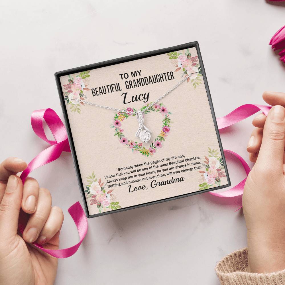 Personalized To My Beautiful Granddaughter Alluring Pendant Necklace