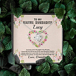 Personalized To My Beautiful Granddaughter Love Knot Pendant Necklace