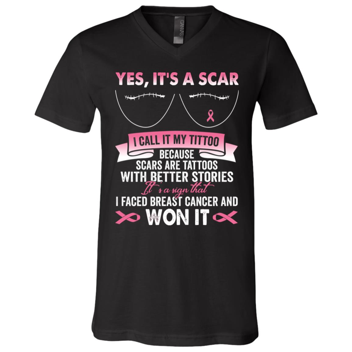 T-Shirt V-Neck Template (Official), Black, V-Neck T-Shirt