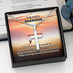 To My Dearest Grandson I Know That You Will Be One Of The Most Beautiful Chapters Artisan Crafted Cross Necklace