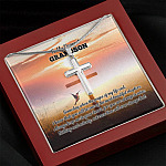 To My Dearest Grandson I Know That You Will Be One Of The Most Beautiful Chapters Artisan Crafted Cross Necklace
