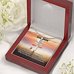 To My Dearest Grandson I Know That You Will Be One Of The Most Beautiful Chapters Artisan Crafted Cross Necklace