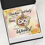 Naughty to My Smokin Hot Lady You're the Only Buns for My Wiener Infinity Heart Pendant Necklace Naughty to My Smokin Hot Lady You're the Only Buns for My Wiener Infinity Heart Pendant Necklace