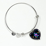 Personalized God Has You In His Arms I Have You In My Heart Dad Mom Heart Pendant Necklace-Bangle