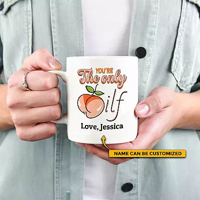 Alternative view of Personalized The Only Milf Peach Ceramic Coffee Mug - Beer Stein - Water Bottle - Color Changing Mug