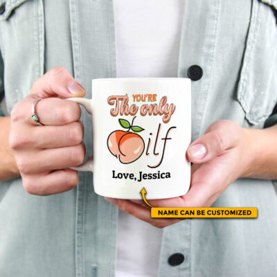 Alternative view of Personalized The Only Milf Peach Ceramic Coffee Mug - Beer Stein - Water Bottle - Color Changing Mug