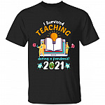 I Survived Teaching During, Black, Unisex T-Shirt I Survived Teaching During, Black, Unisex T-Shirt