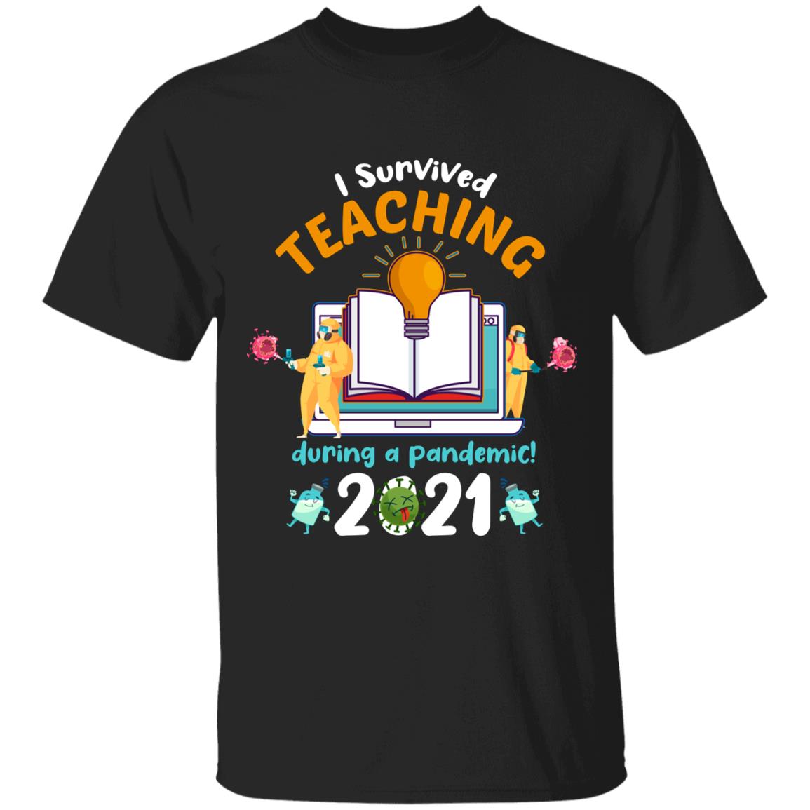 I Survived Teaching During, Black, Unisex T-Shirt I Survived Teaching During, Black, Unisex T-Shirt