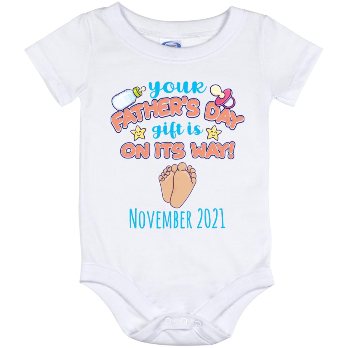 Personalized Your Father's Day Gift, White, Baby Onesie - 12 Month
