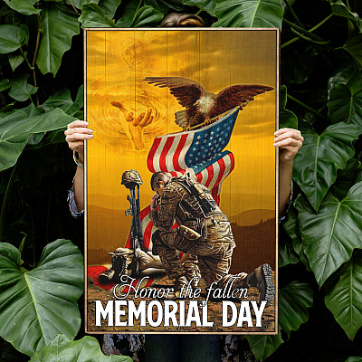 Alternative view of Honor The Fallen Memorial Day Gallery Wrapped Framed Canvas Prints - Unframed Poster - Home Decor Wall Art