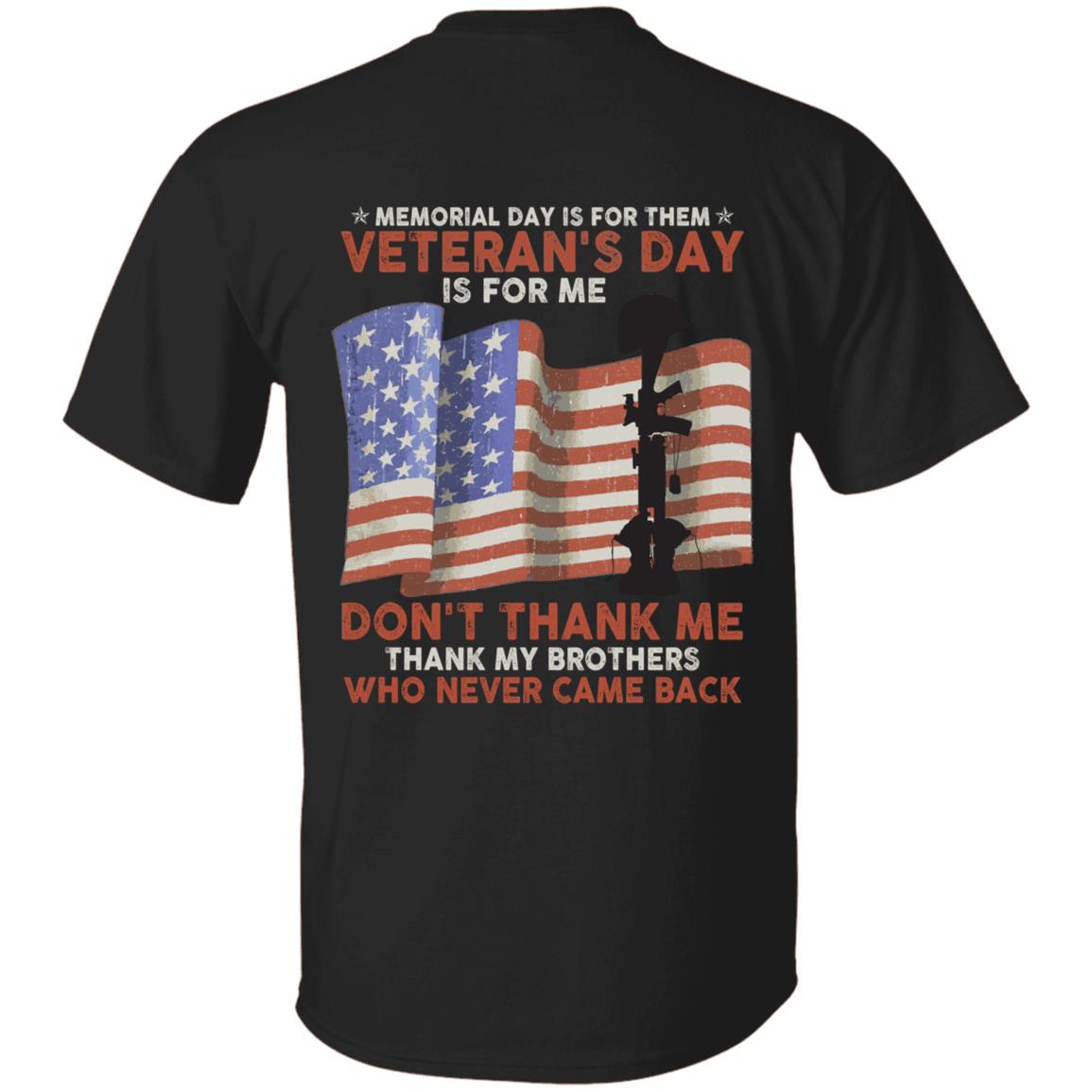 Memorial Day Is For Them, Black, Unisex T-Shirt