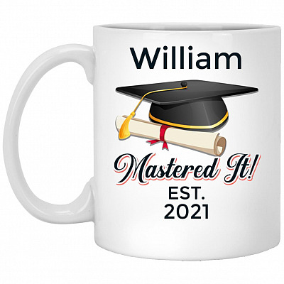 Personalized Graduation Mastered, White, 11 oz. White Mug