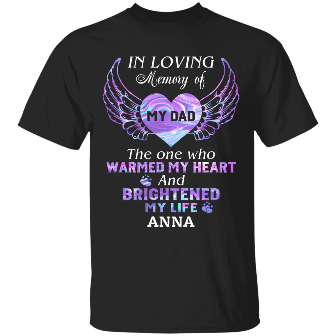 Personalized in Loving Memory, Black, Unisex T-Shirt Personalized in Loving Memory, Black, Unisex T-Shirt