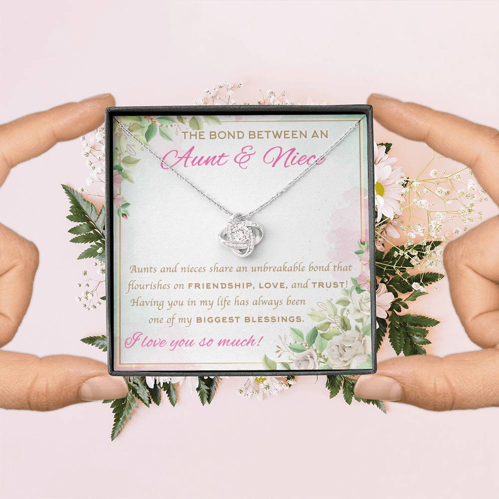 The Bond Between An Aunt And Niece I Love You So Much Love Knot Necklace - Aunt And Niece Gifts