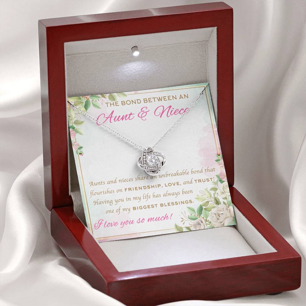 The Bond Between An Aunt And Niece I Love You So Much Love Knot Necklace - Aunt And Niece Gifts
