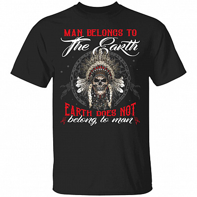 Man Belongs To The Earth Earth DoShirt, Black, Unisex T-Shirt