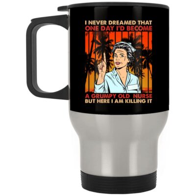 14 oz. Silver Travel Mug