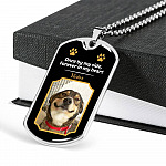 Personalized Photo Once By My Side Forever In My Heart Dog Memorial Dog Tag Pendant Necklace