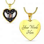 Personalized Photo God Has You In His Arms I Have You In My Heart Memorial Luxury Heart Pendant Necklace